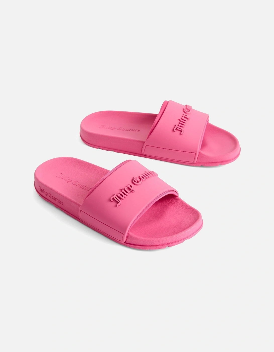 Embossed PVC Women's Pink Glow Slides, 6 of 5