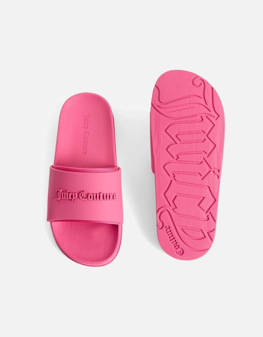 Embossed PVC Women's Pink Glow Slides