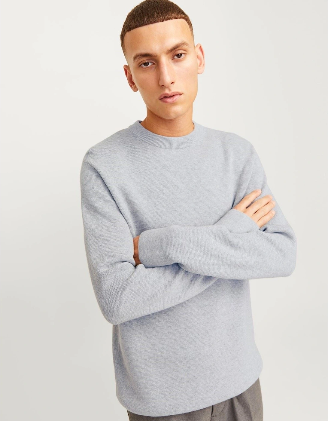 Milano Stitch Cotton Men's Grey Sweatshirt