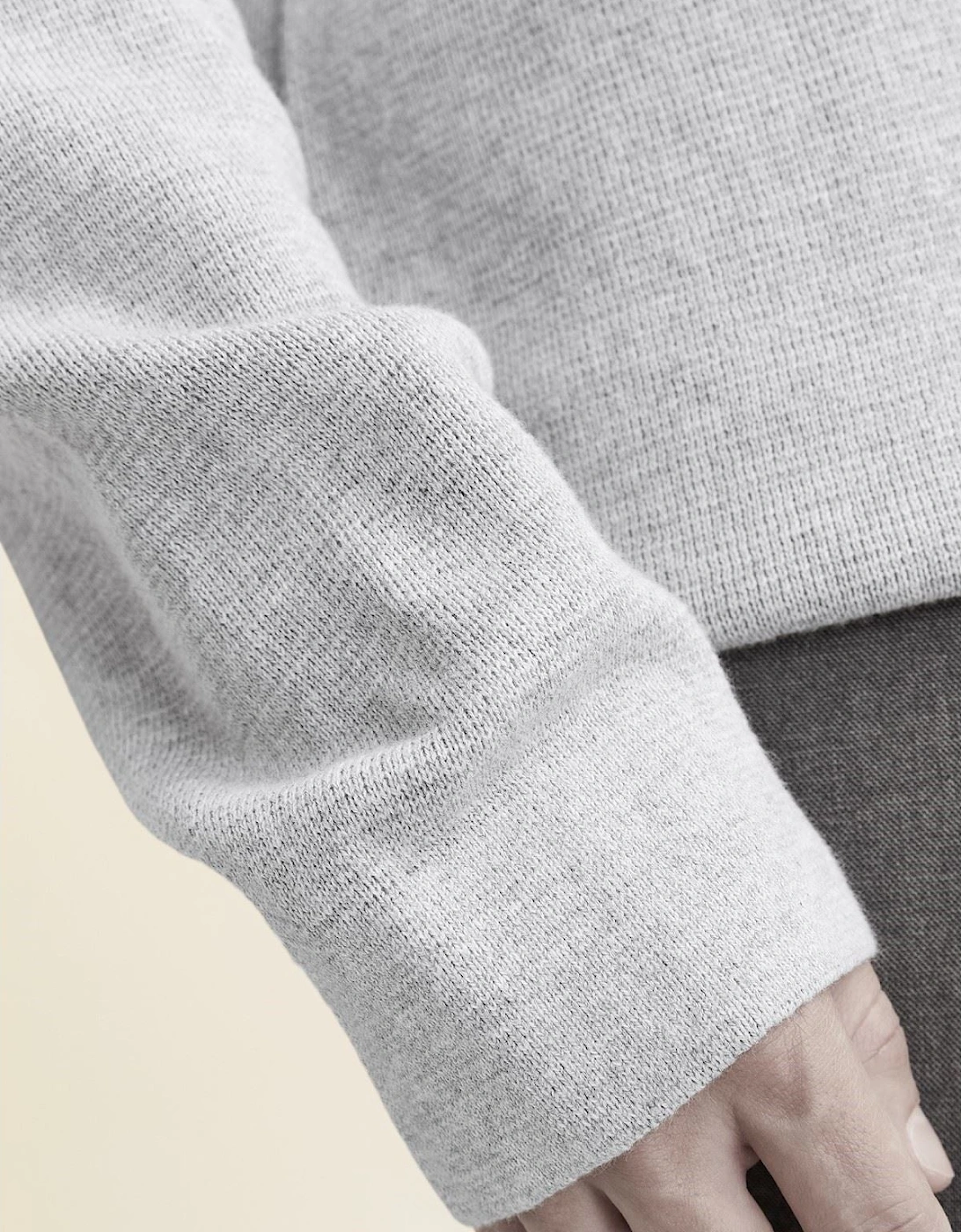 Milano Stitch Cotton Men's Grey Sweatshirt