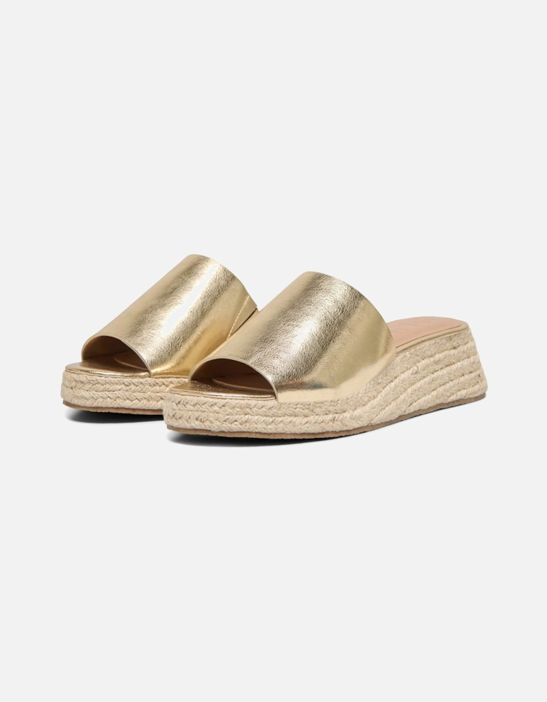 MINERVA-3 Polyurethane Women's Gold Mules