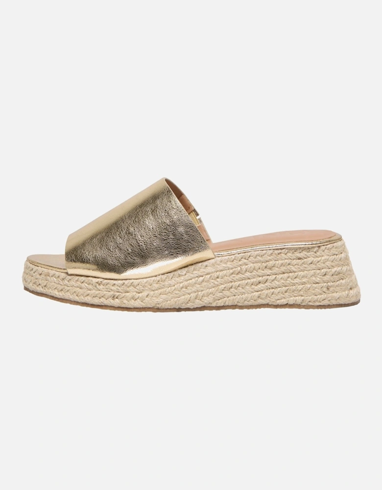 MINERVA-3 Polyurethane Women's Gold Mules