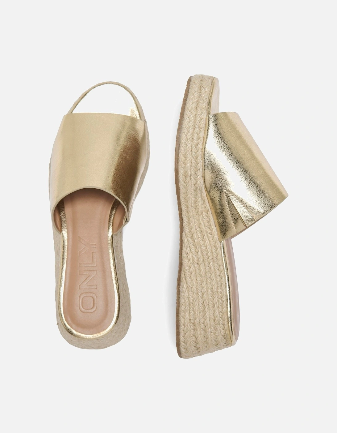MINERVA-3 Polyurethane Women's Gold Mules