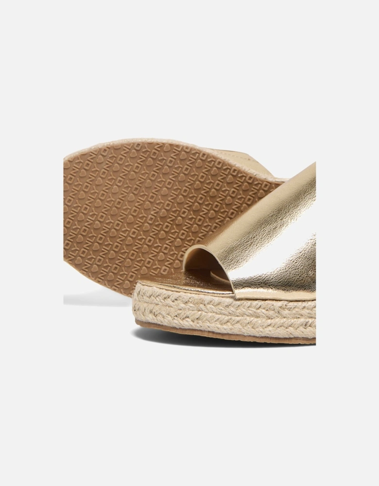 MINERVA-3 Polyurethane Women's Gold Mules
