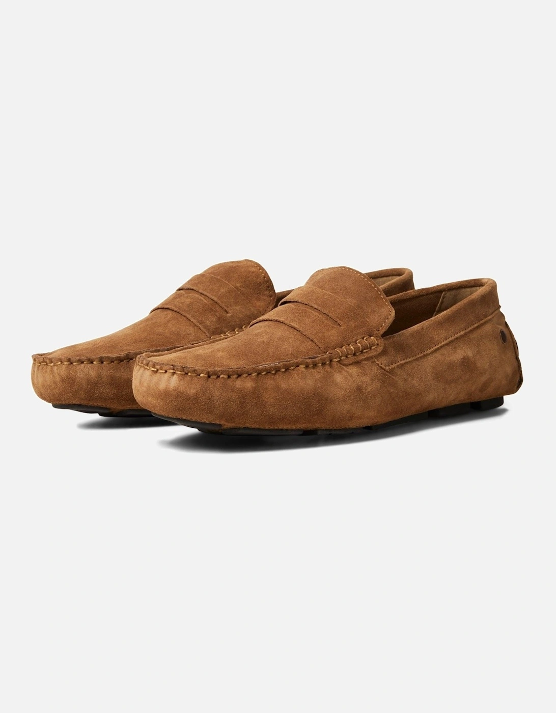 Jensen Suede Men's Cognac Loafers, 8 of 7