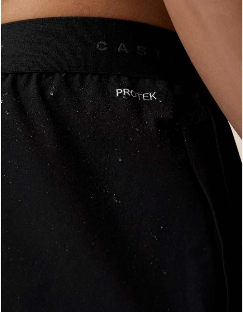 Branded Elastic Shorts Synthetic Men's Black Knee-Length Shorts