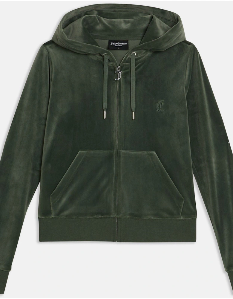 Robertson Classic Jacket Polyester Women's Green Hooded Sweatshirt
