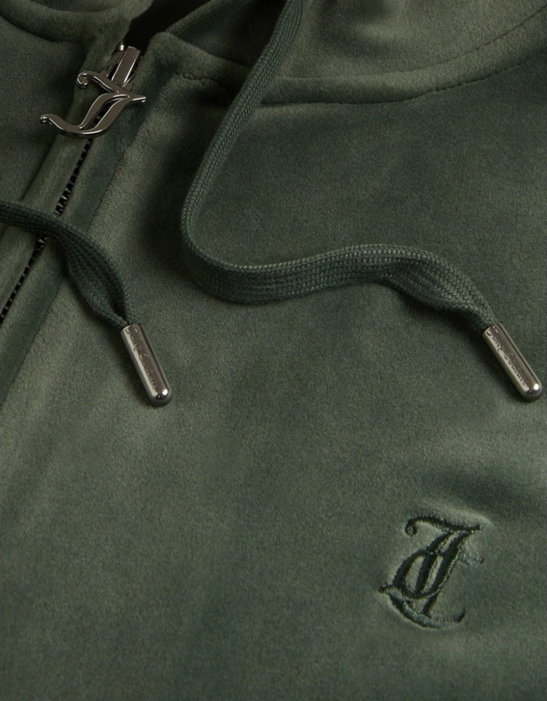 Robertson Classic Jacket Polyester Women's Green Hooded Sweatshirt