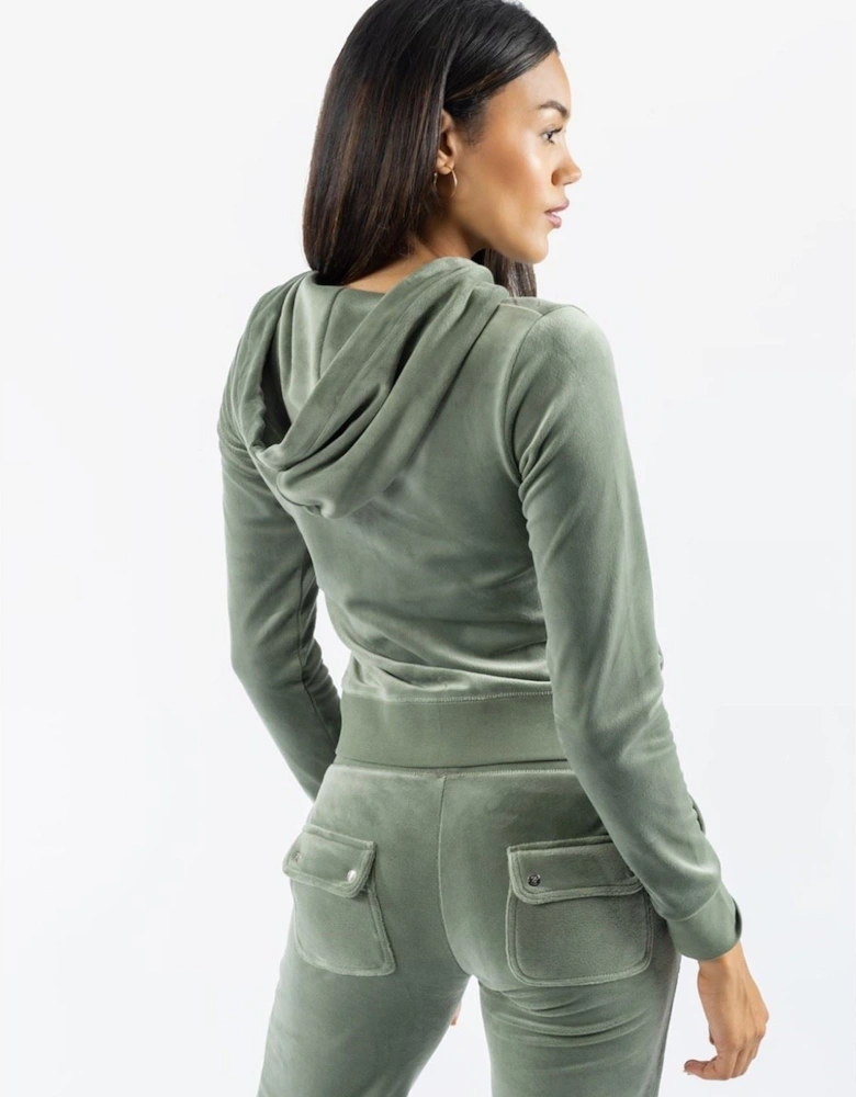 Robertson Classic Jacket Polyester Women's Green Hooded Sweatshirt