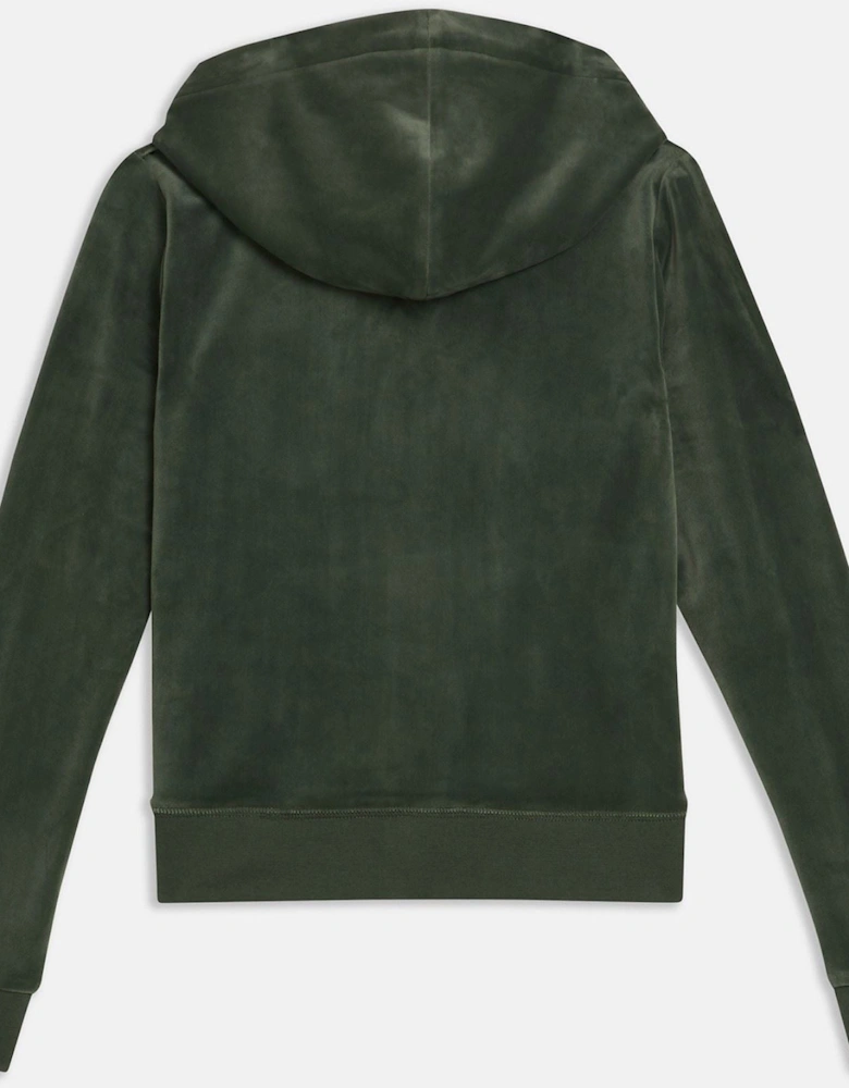 Robertson Classic Jacket Polyester Women's Green Hooded Sweatshirt