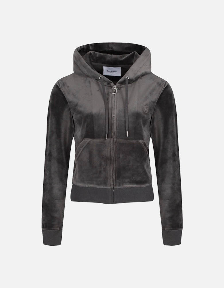 Robertson Classic Jacket Polyester Women's Grey Hooded Sweatshirt