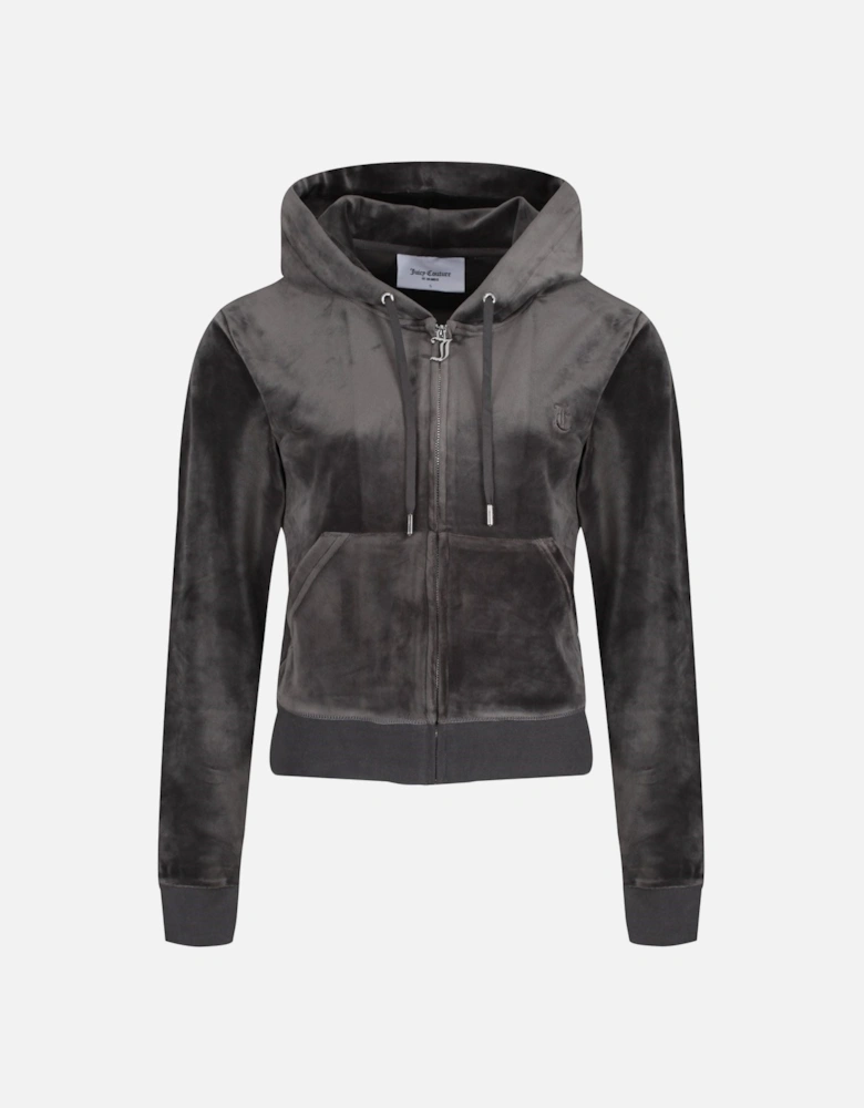 Robertson Classic Jacket Polyester Women's Grey Hooded Sweatshirt