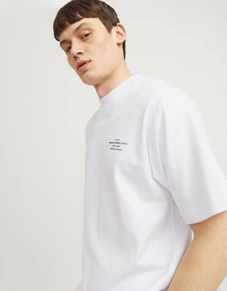 Chad Branding Cotton Men's White T-Shirt
