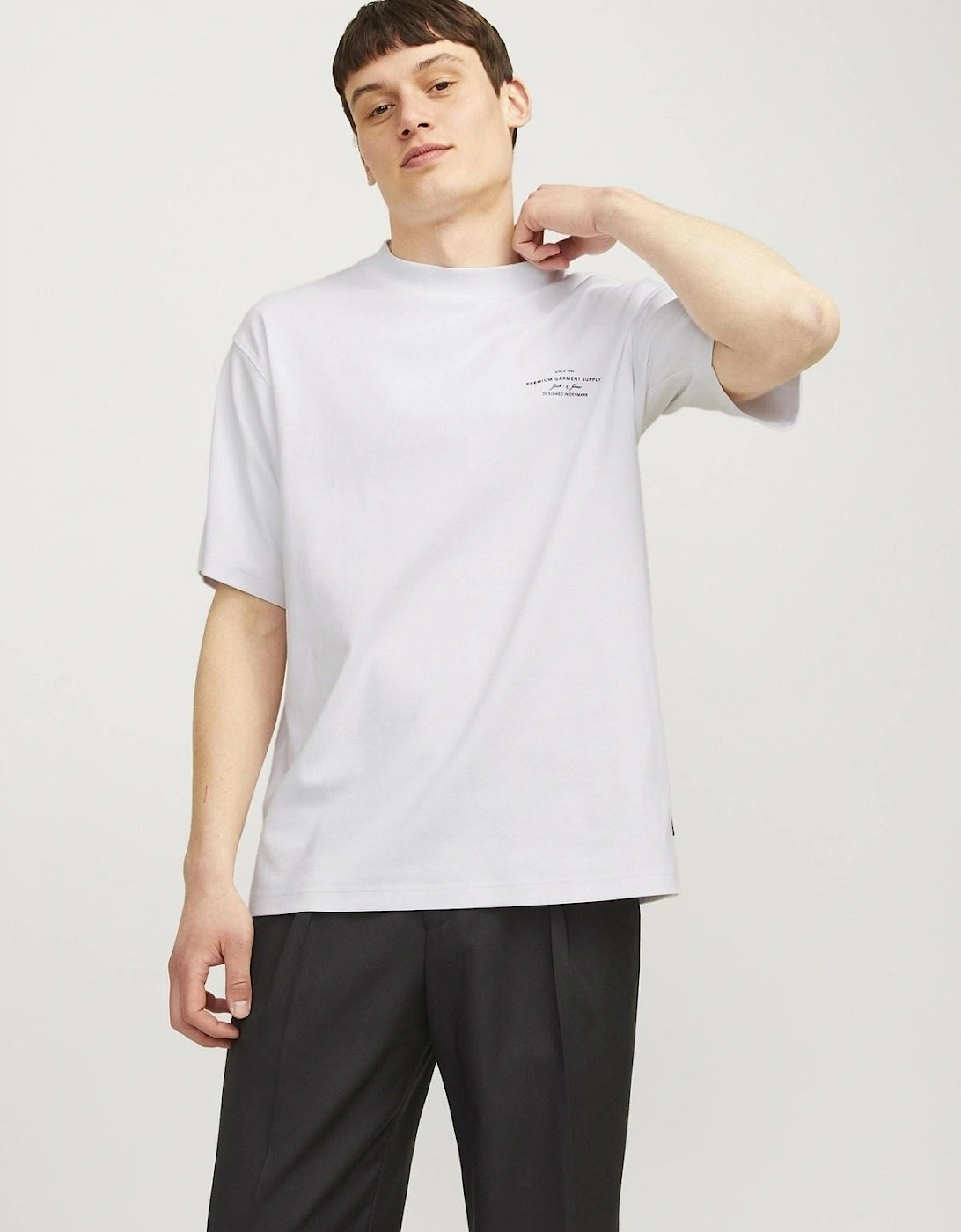 Chad Branding Cotton Men's White T-Shirt, 7 of 6