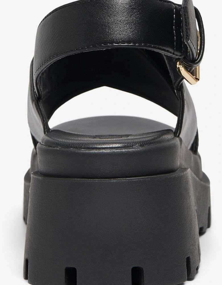 DOJA-10 Polyurethane Women's Black Sandals