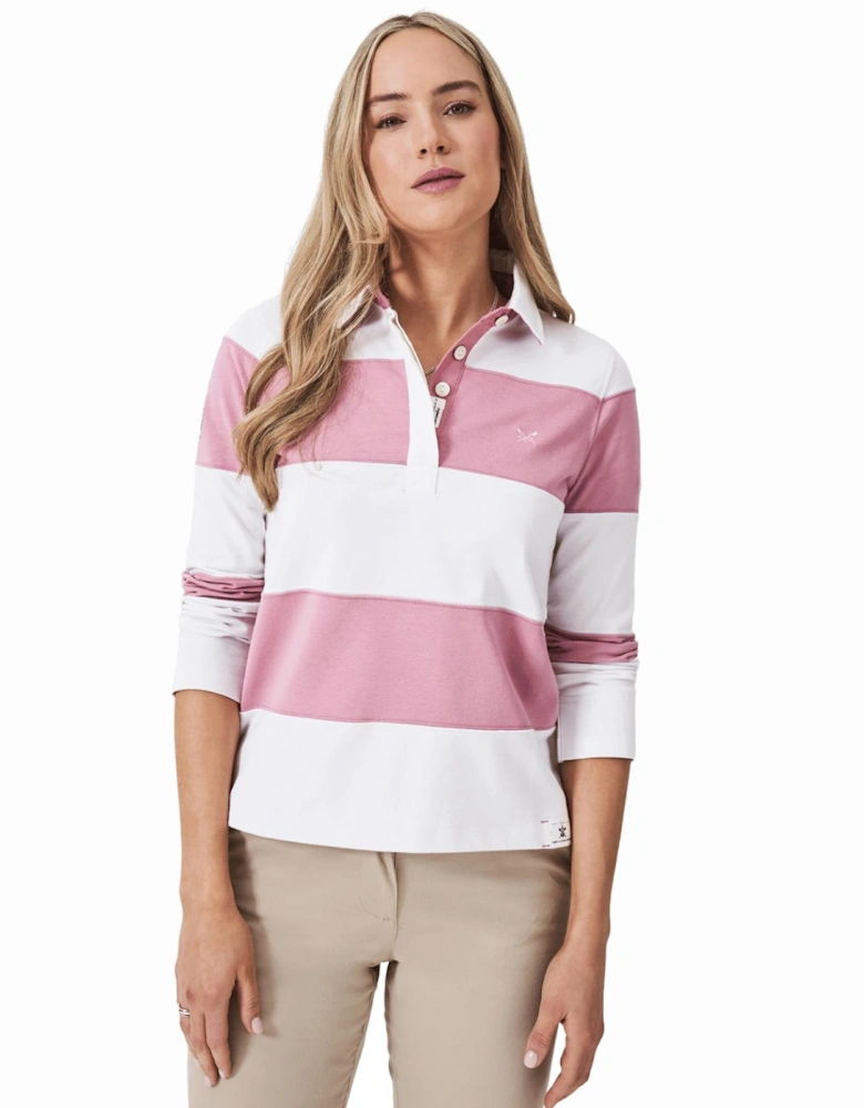 Womens Longsleeve Stripe Rugby T-Shirt