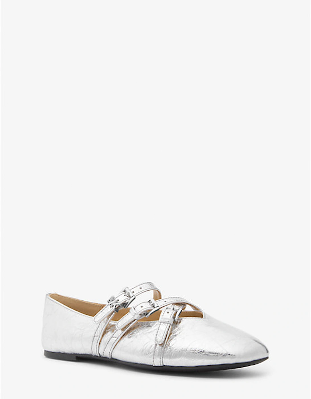 Indy Flex Crackled Metallic Leather Ballet Flat, 2 of 1