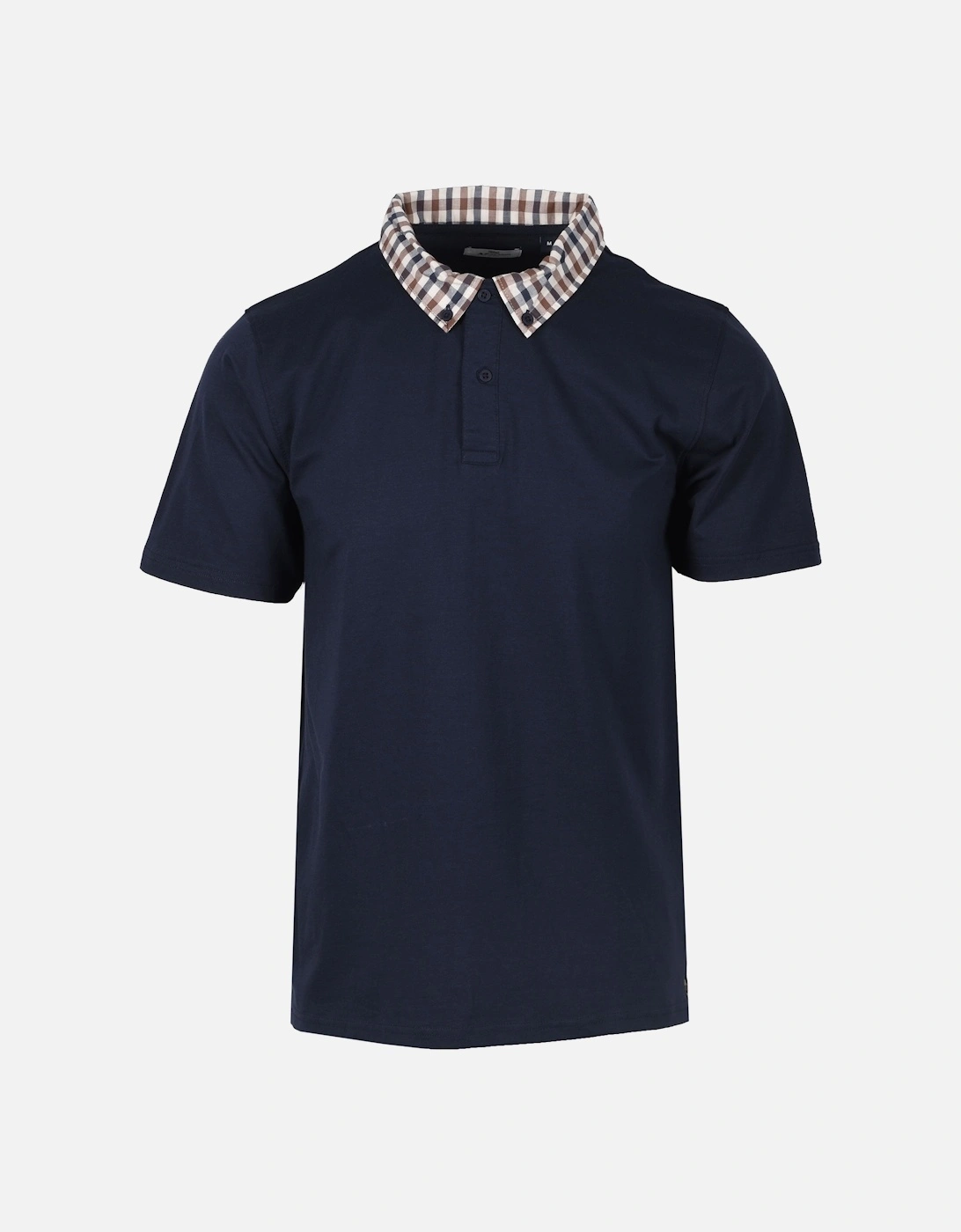 Supima Club Check Polo Shirt Navy, 3 of 2