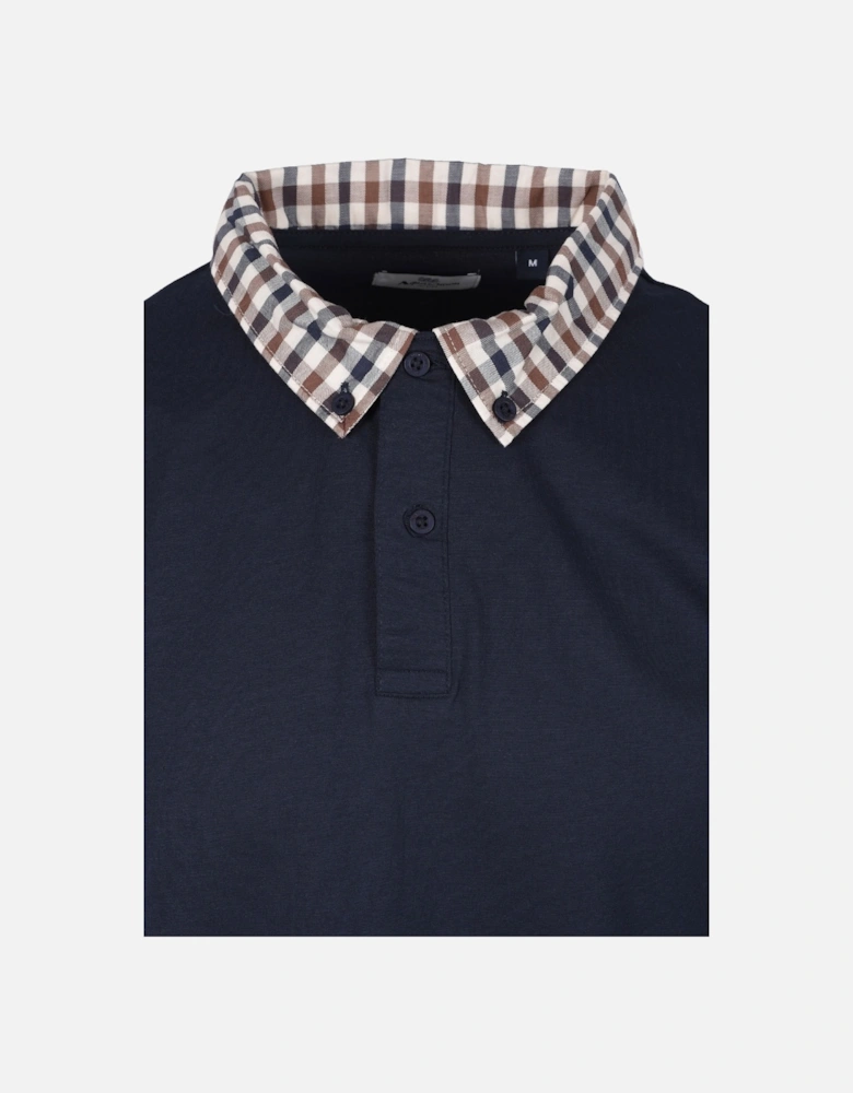 Supima Club Check Polo Shirt Navy