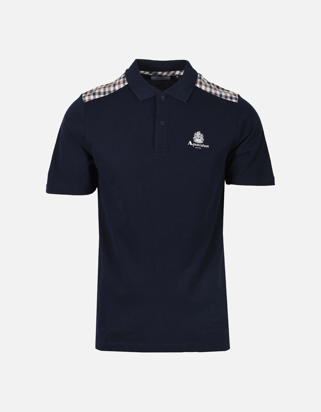 Club Check Details Polo Shirt Navy, 4 of 3