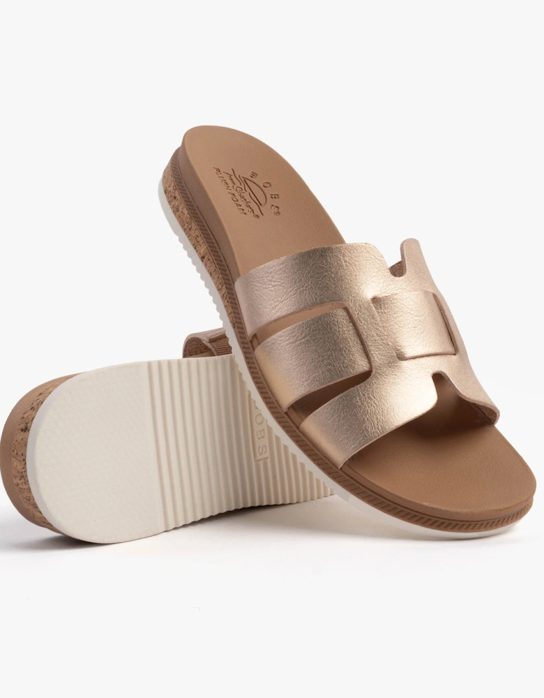 BOBS DESERT KISS LOW - PEAK LOOK Womens Sandals Rose Gold