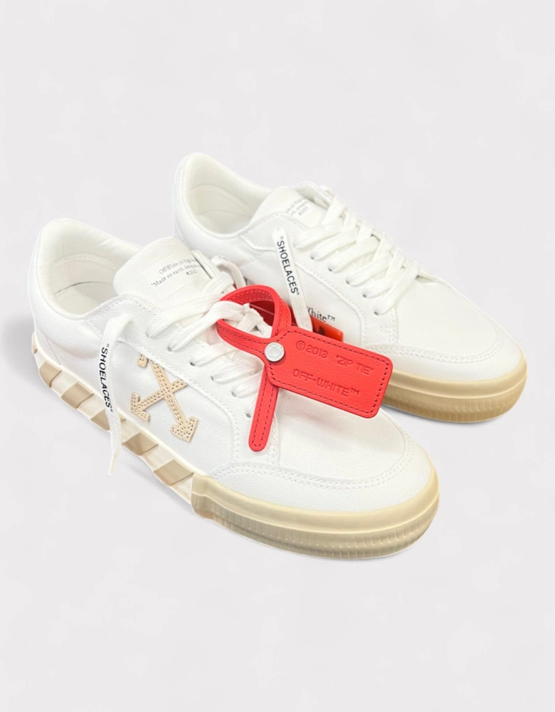 Canvas Vulc Low White Sand
