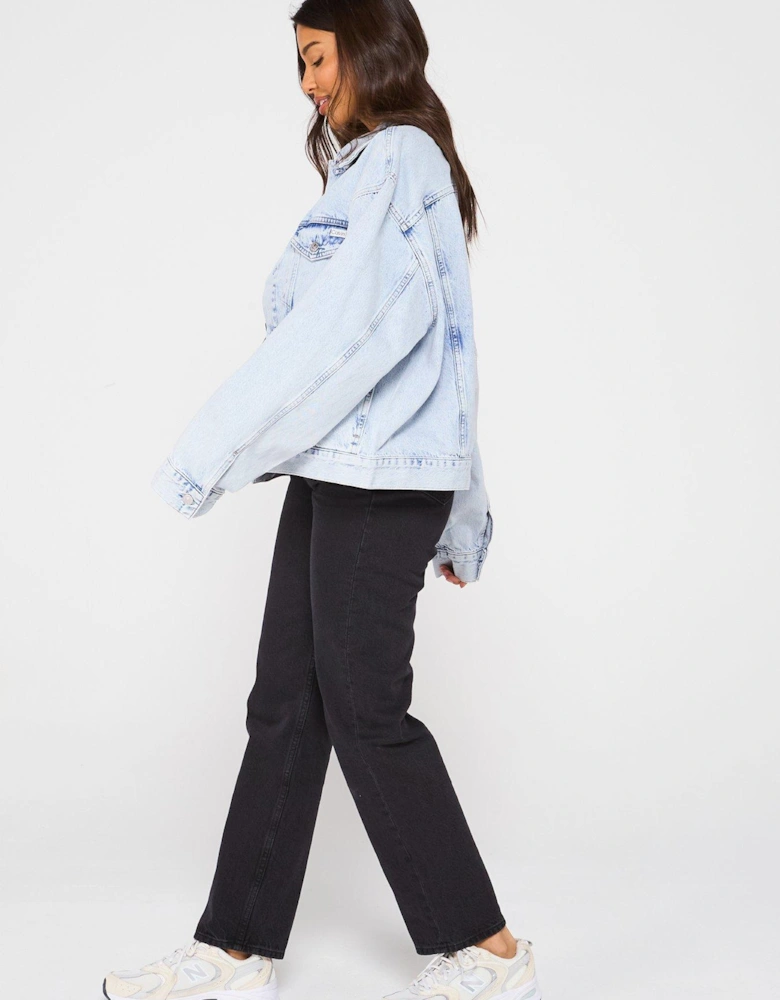 Boxy Denim Jacket - Blue