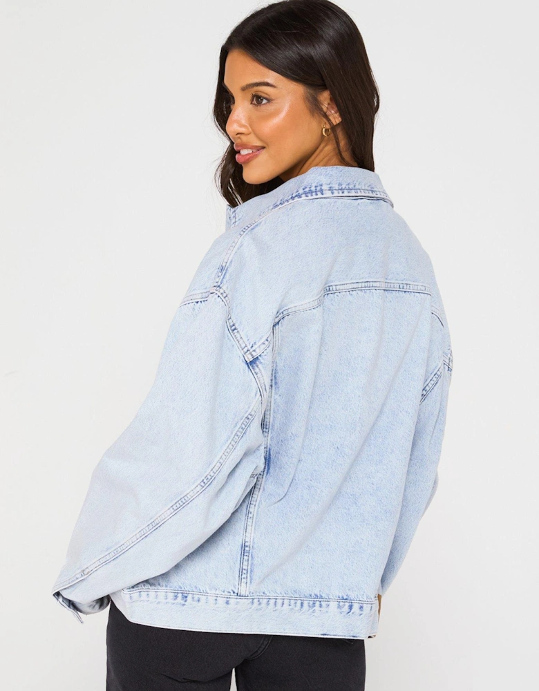 Boxy Denim Jacket - Blue