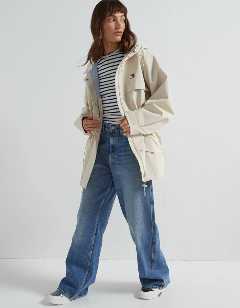 Logo Technical Jacket - Beige