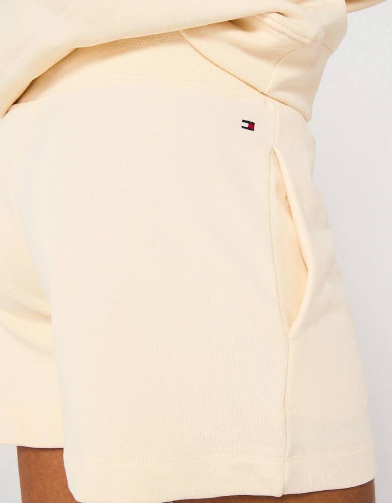 Logo Track Shorts - Cream