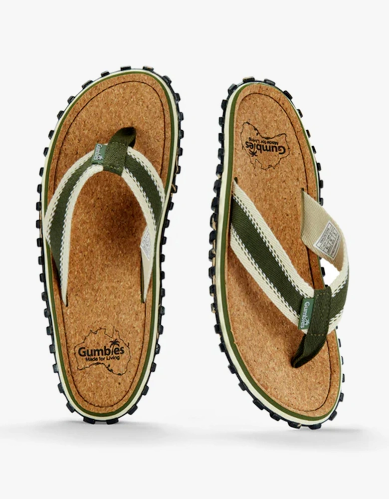 CORKER Unisex Flip-Flops Khaki