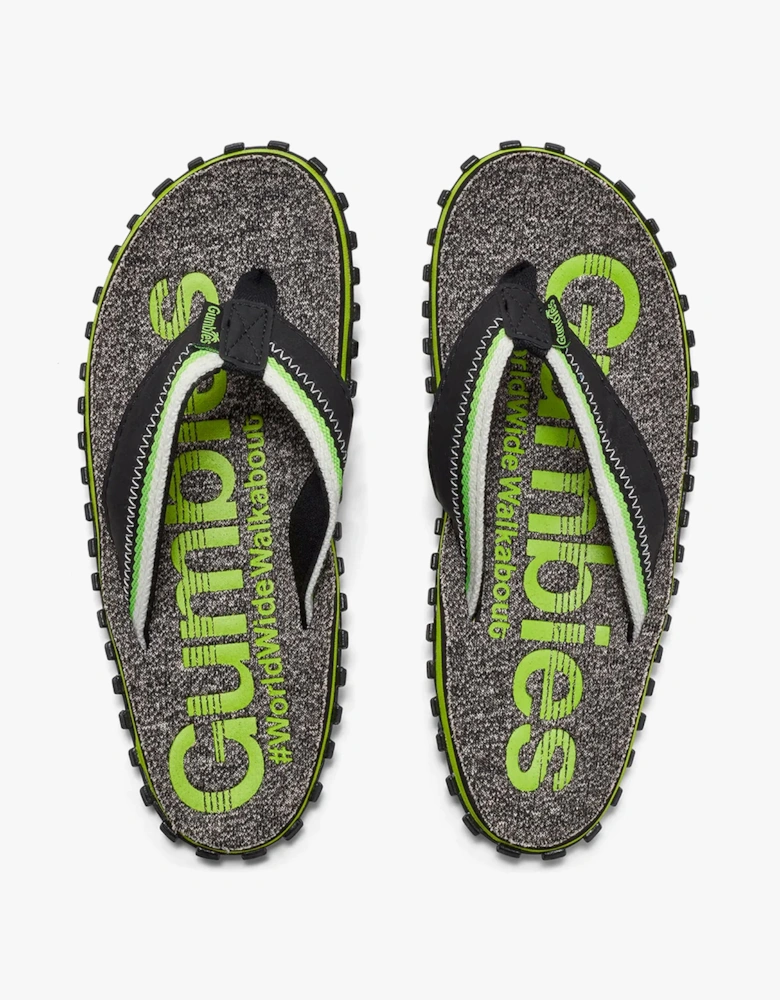 CAIRNS Mens Recycled Flip-Flops Lime