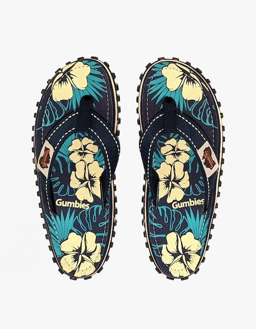 ISLANDER Unisex Recycled Flip-Flops Blue Hibiscus, 2 of 1
