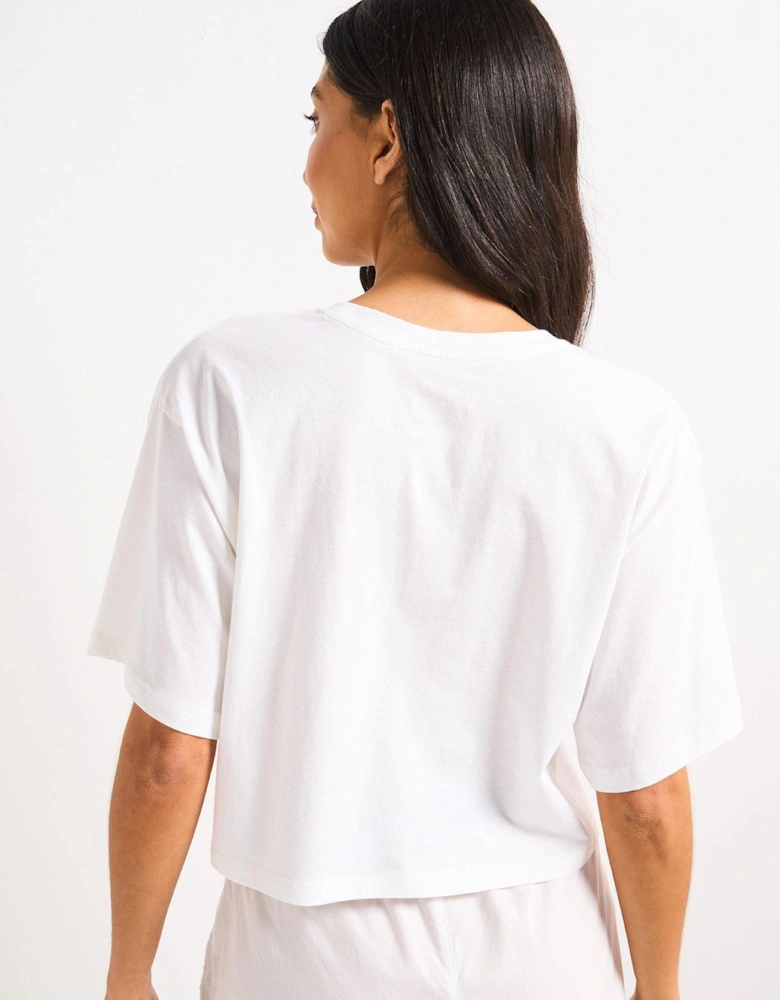 Pride Cotton Boxy Crop Top - White