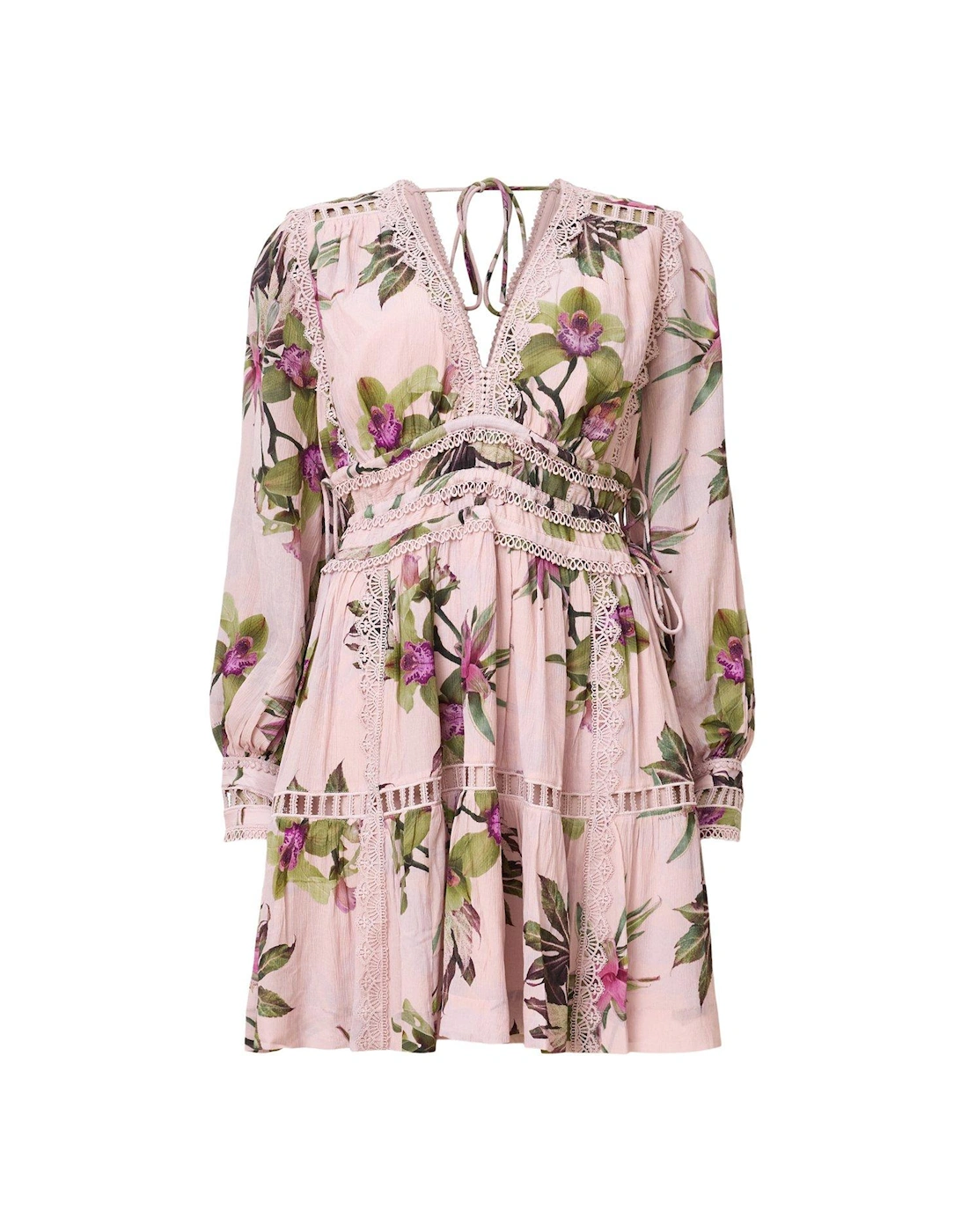 Xanthe Long Sleeve Mini Dress - Pink