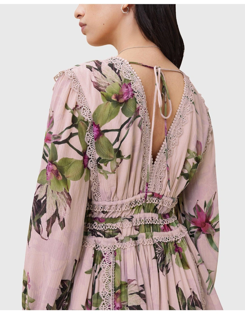 Xanthe Long Sleeve Mini Dress - Pink