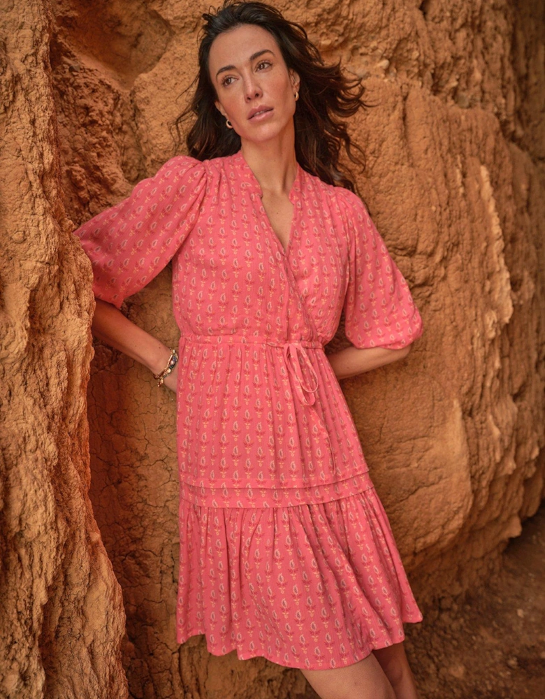 Nancy Floral Ditsy Dress - Pink
