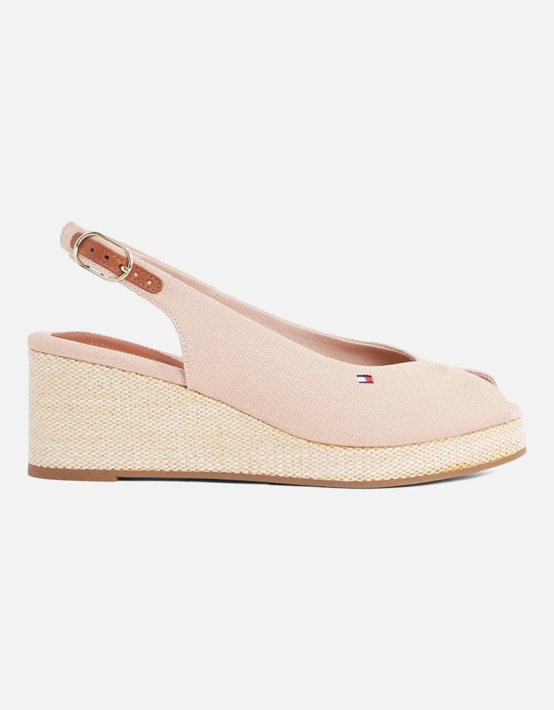 Slingback Espadrille Wedges - Pink