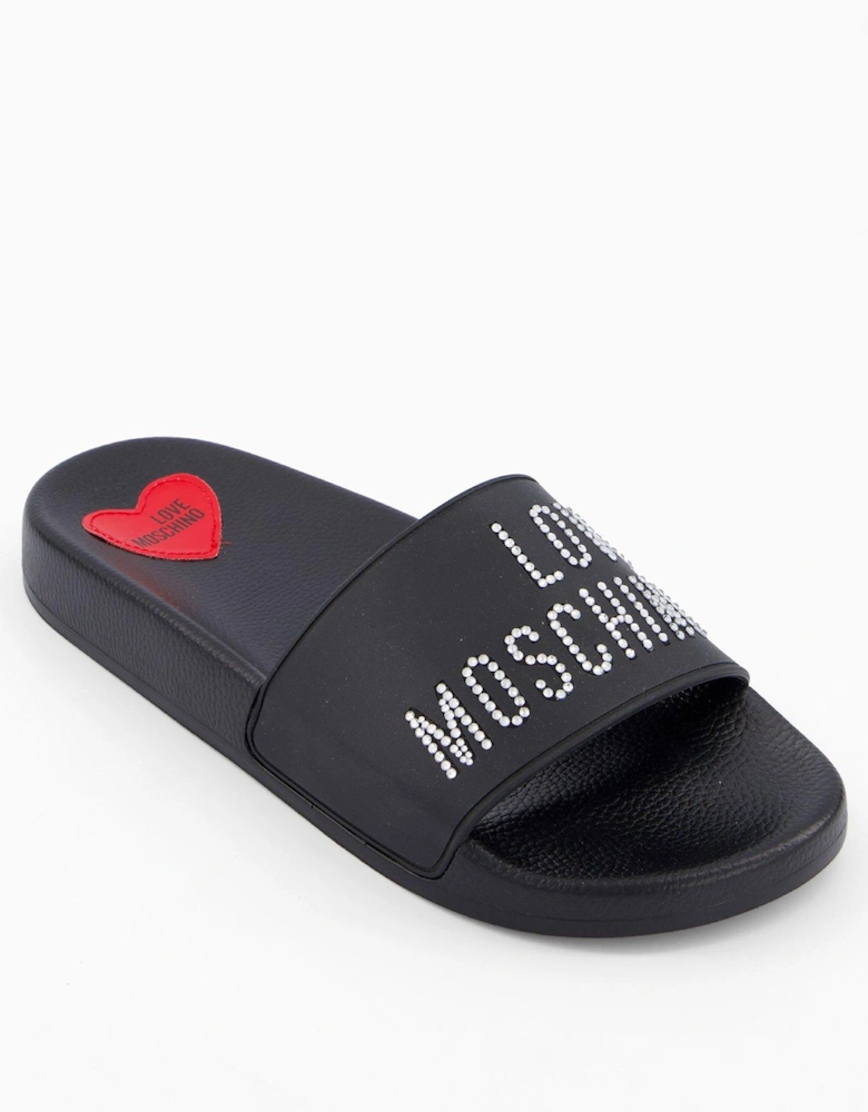 Rubber Logo Slide - Black