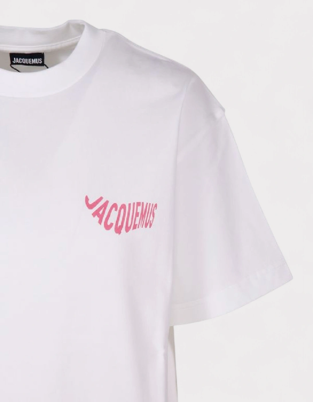Le T-Shirt Vague Print Logo Wave White