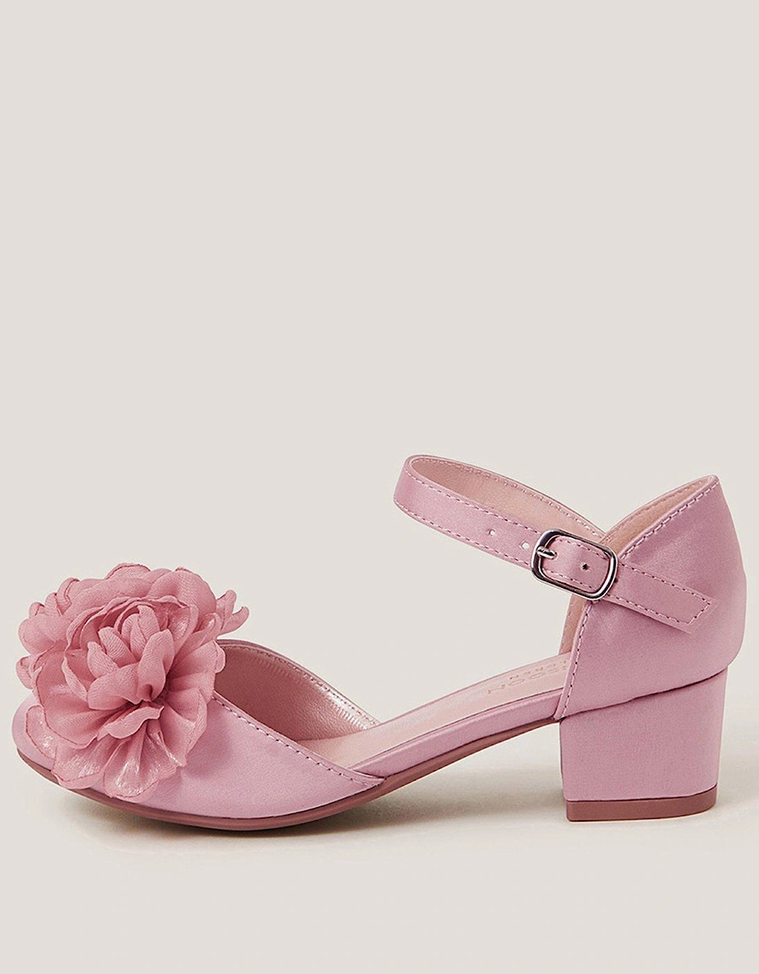 Girls Corsage Sparkle 2 Part Heel Shoes - Pink, 2 of 1