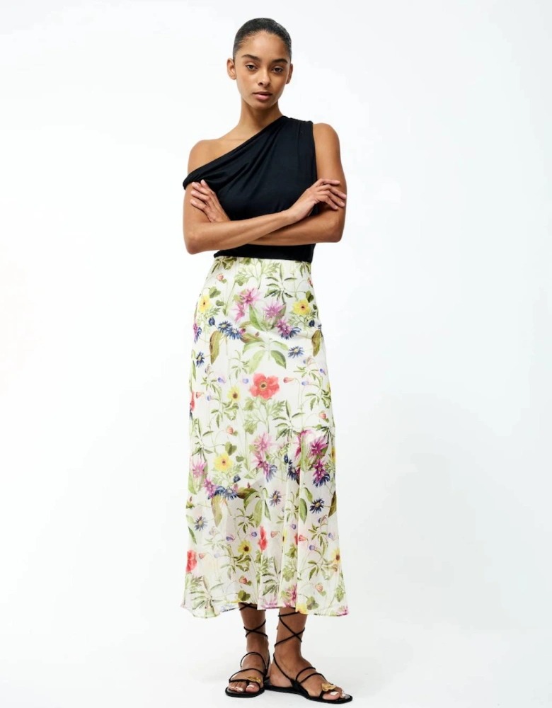 Monica Hallie Maxie Skirt White Multi
