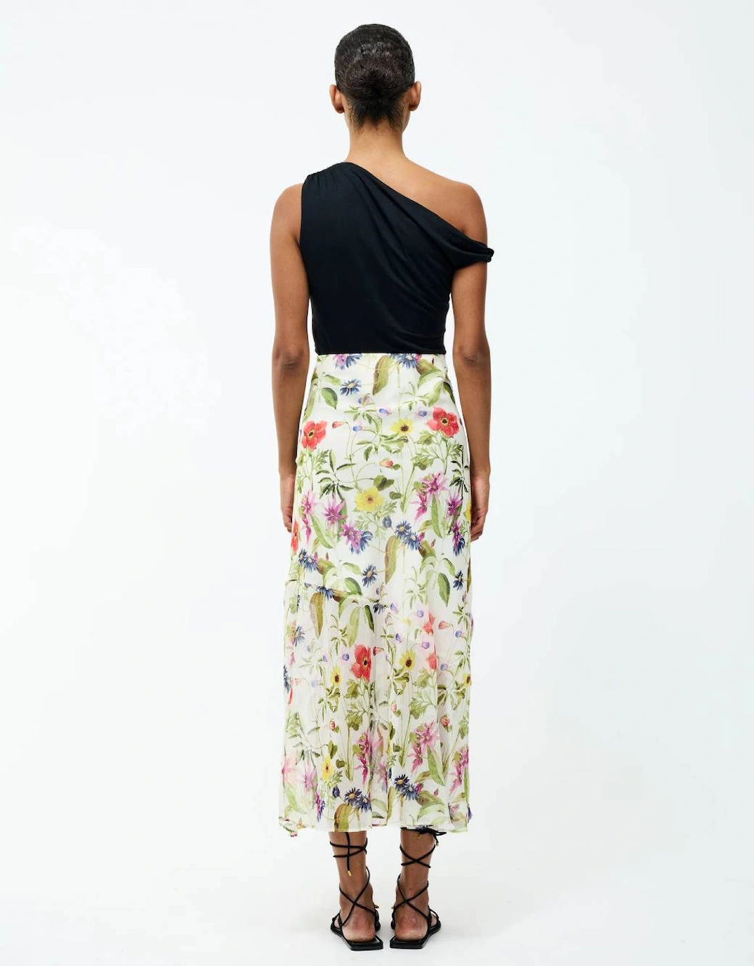 Monica Hallie Maxie Skirt White Multi