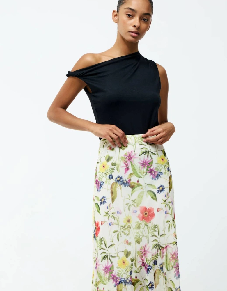 Monica Hallie Maxie Skirt White Multi
