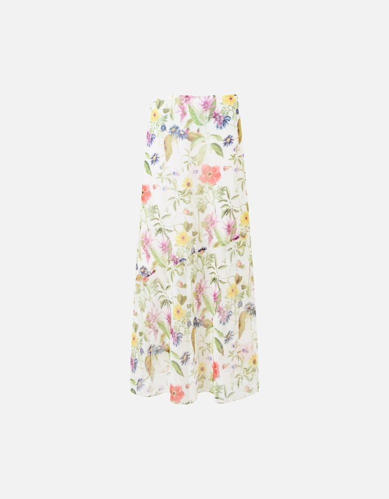 Monica Hallie Maxie Skirt White Multi