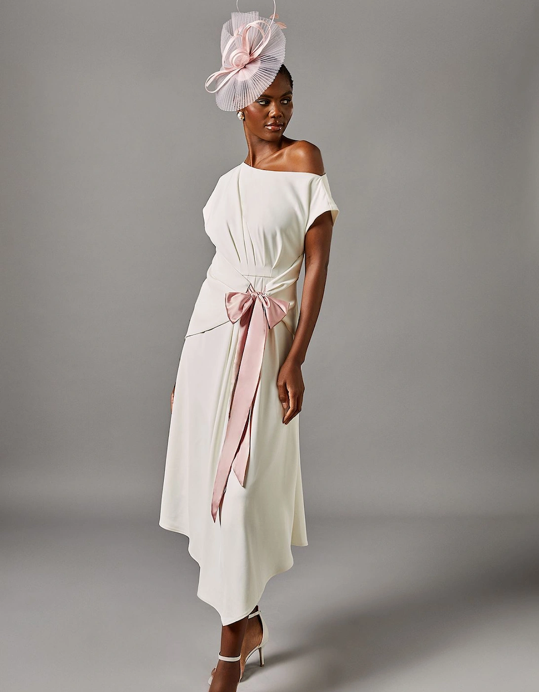 Wrap Tie Pleated Midi Dress, 2 of 1
