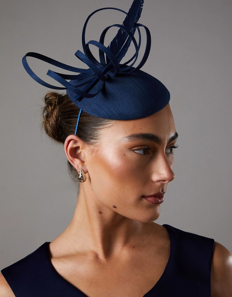 Feather And Loop Disc Fascinator
