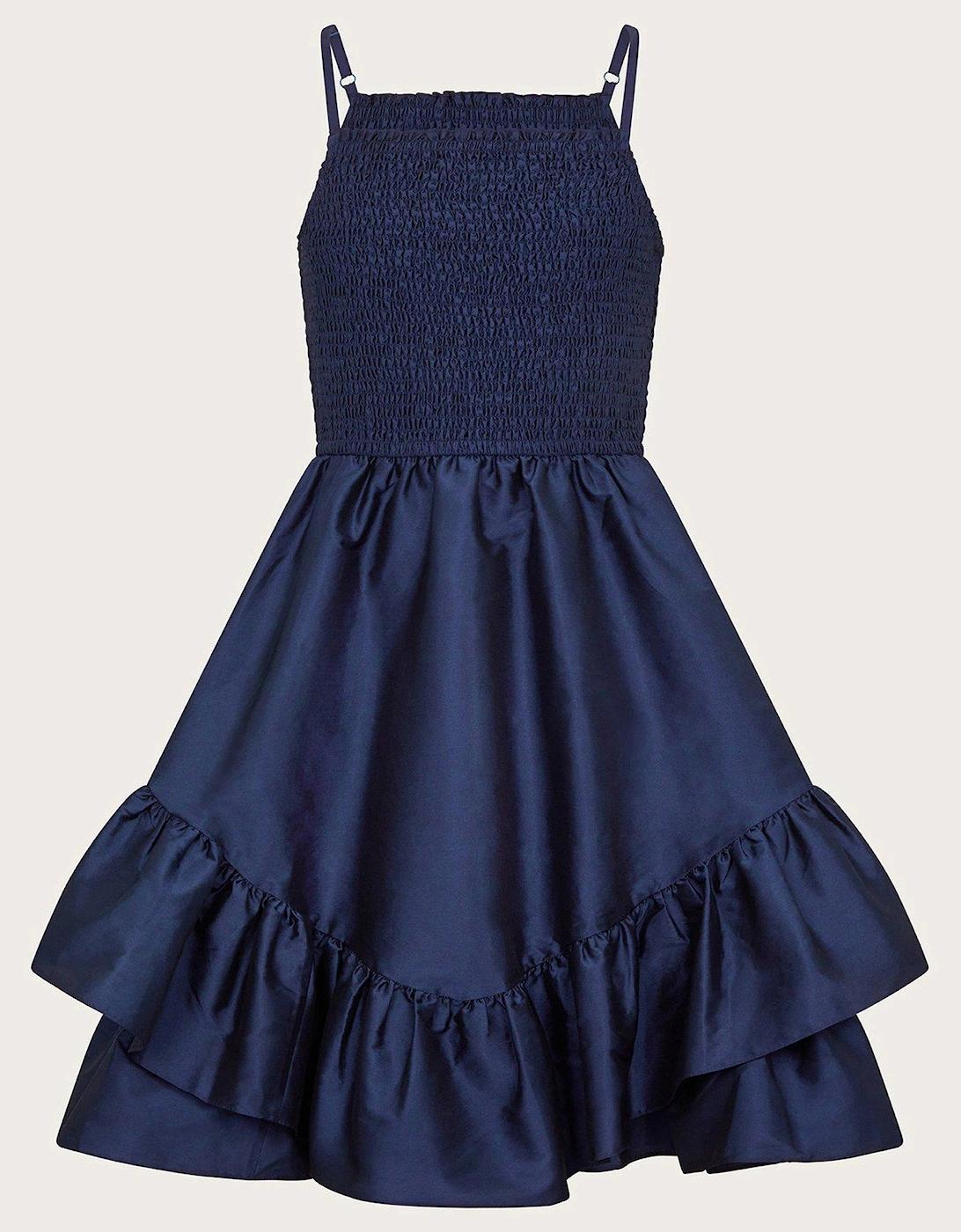 Girls Clariska Smocked Taffeta Prom Dress - Navy, 2 of 1