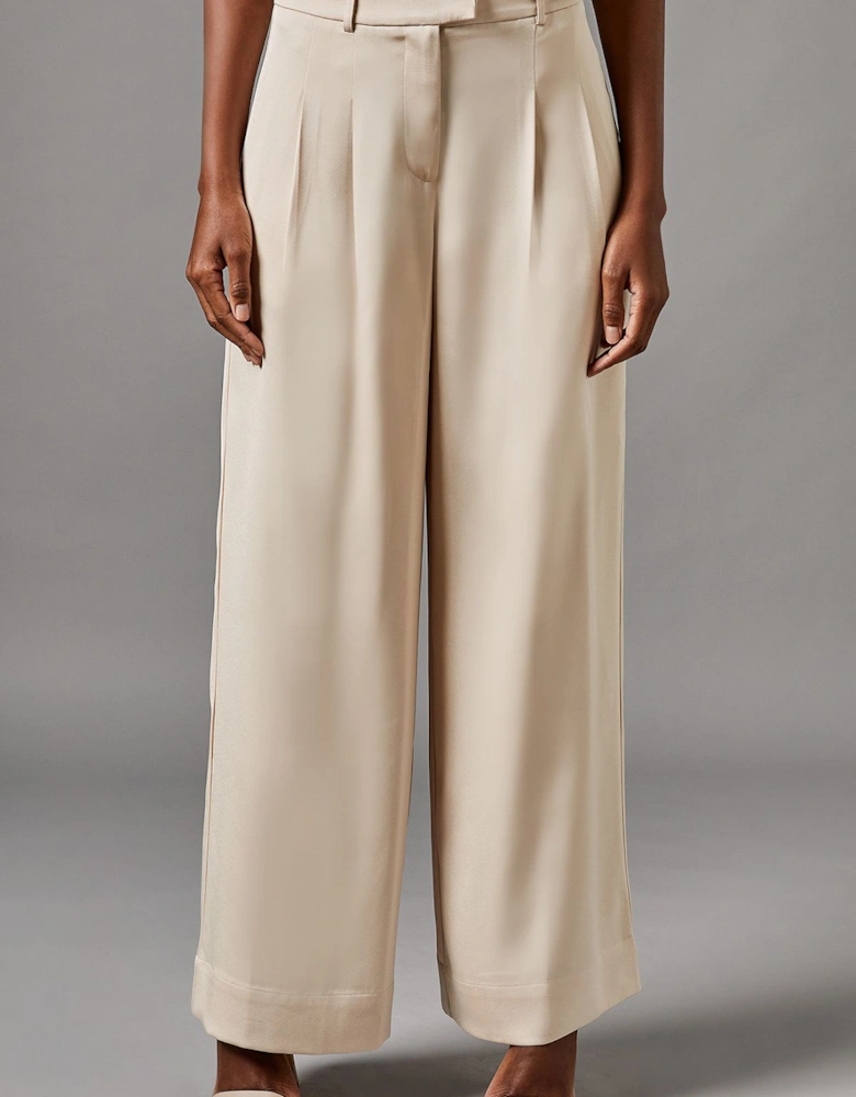 Satin Wide Leg Trouser