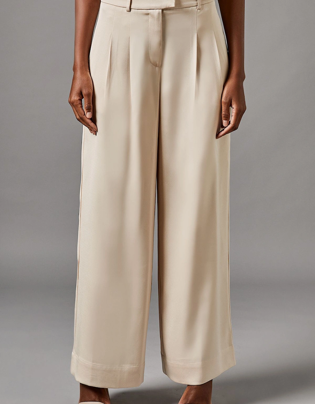 Satin Wide Leg Trouser, 2 of 1